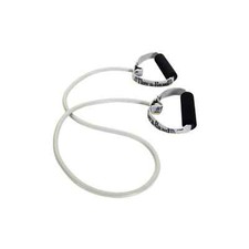 NEW THERA-BAND PRO. RESISTANCE TUBING WITH HARD PVC HANDLES, SILVER, 10/BG