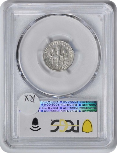 1964 Roosevelt Dime DDR FS-801 AU53 PCGS - Bild 2 von 2