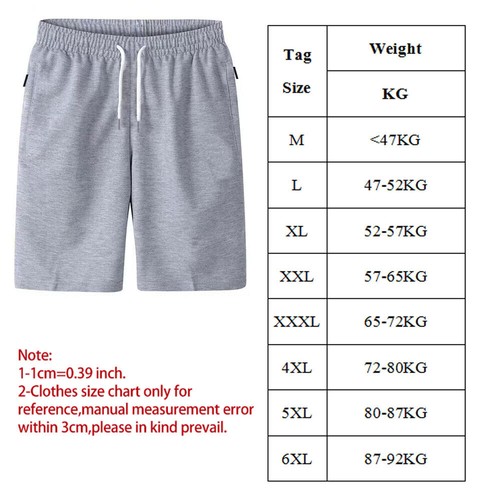 ๐Men's Shorts Jersey Thin Elastic Waist Gym Sweat Sports Plus Jogger Jogging UK - Picture 3 of 15