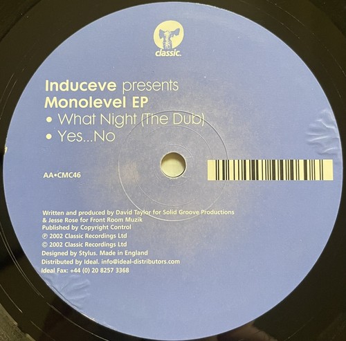 Induceve Monolevel Vinyl Record EP 12” 45 RPM A.A.CMC46 Classic Recordings 2002 - Picture 17 of 24