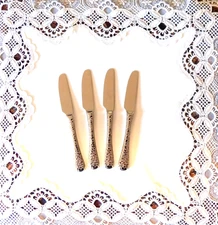 Ginkgo Lafayette Stainless Steel Butter Spreaders / Knives ~~ Set of 4