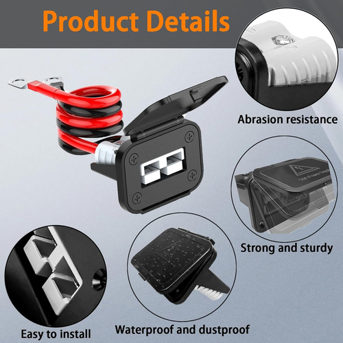 50A Batterie Schnellkupplung/Trennstecker 8AWG für Anderson Stecker Kabel, 1,3 - Bild 2 von 12