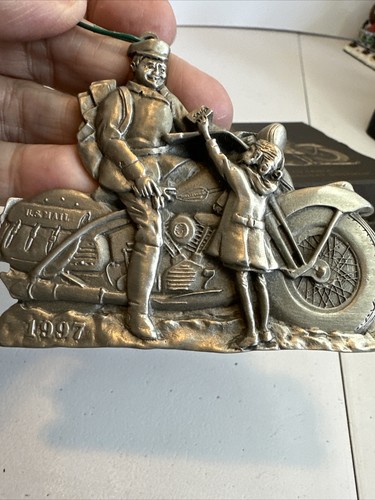 Harley Davidson 1997 peltre orn. "Carta a Santa" 10ª edición con caja - Imagen 3 de 15