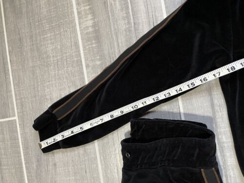 STEFANO RICCI TRAINSUIT JACKE & HOSE Samt SCHWARZ Größe Medium - Bild 5 von 10
