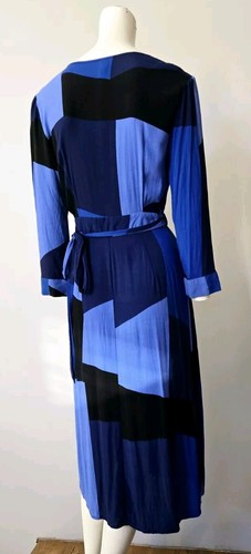 Vero Moda 3/4 Sleeves Wrap Dress Women's Size S Blue - Picture 3 of 7