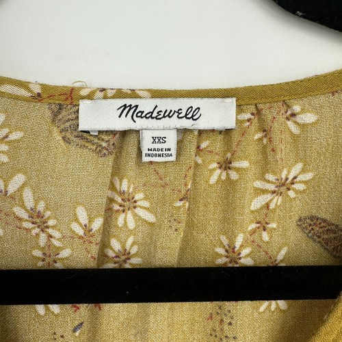 Madewell Courtyard Ruffle-Hem Peplum Top Butterfly Sanctuary Yellow XXS - Bild 5 von 7