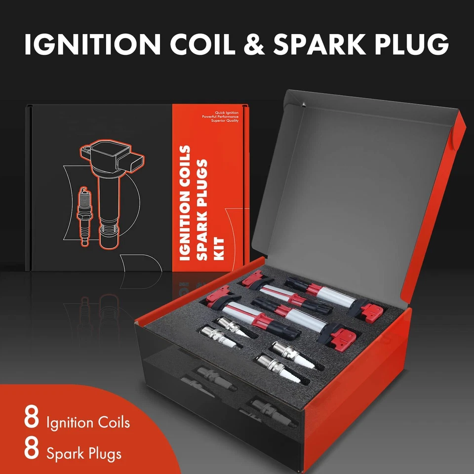 8x Kits de bujías de encendido rojas e IRIDIO para BMW 545i 2004-2005 Morgan Foto 2 de 4