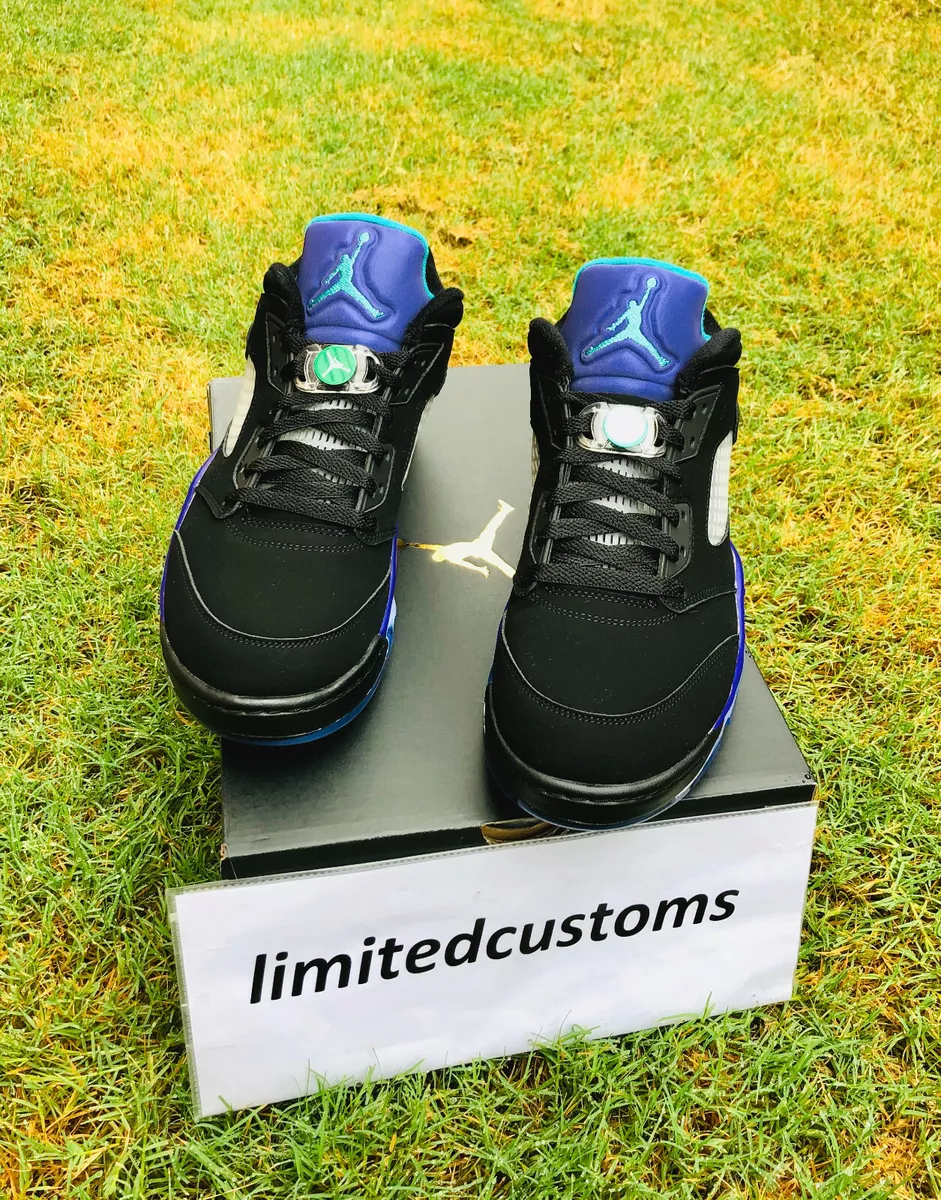 Brand New Nike Air Jordan V 5 Low Golf Retro Black Grape Ice New