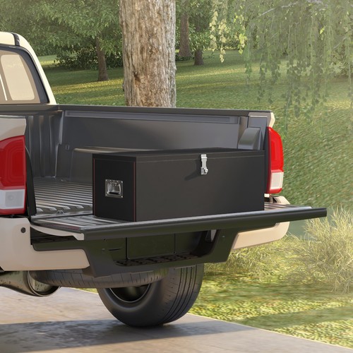31x13x11.6" BLACK STEEL PICKUP TRUCK BED TOOL BOX UNDERBODY TRAILER STORAGE&LOCK - Picture 7 of 16