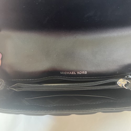 Michael Kors Quilted SoHo Black Leather Shoulder Bag Chain Strap NWT - Picture 8 of 9