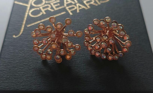 YOSHIKO CREATION PARIS Chamomilla Pierced Earrings Color Pink gold - From Japan - Picture 8 of 12