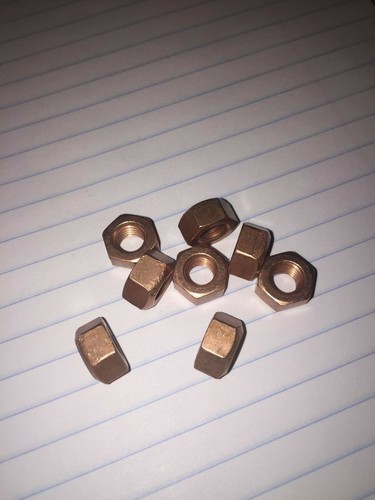 Exhaust Lock Nuts (8)- M8x1.25 Grade 10 Hardened Steel - Copper Plated - Picture 1 of 2