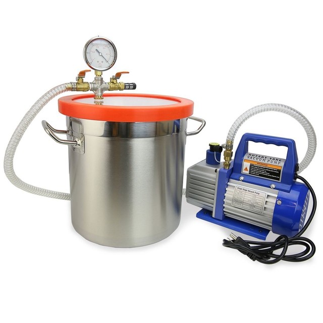 2 Gallon Vacuum Chamber and 3 CFM Single Stage Pump to Degassing Silicone