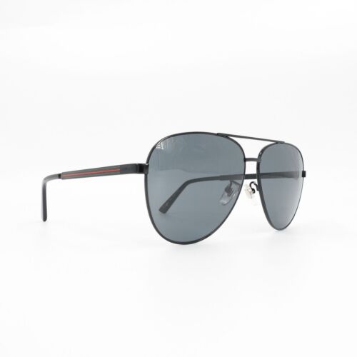 Gucci GG1233 Pilot Sunglasses Black Gray OS - Picture 2 of 12
