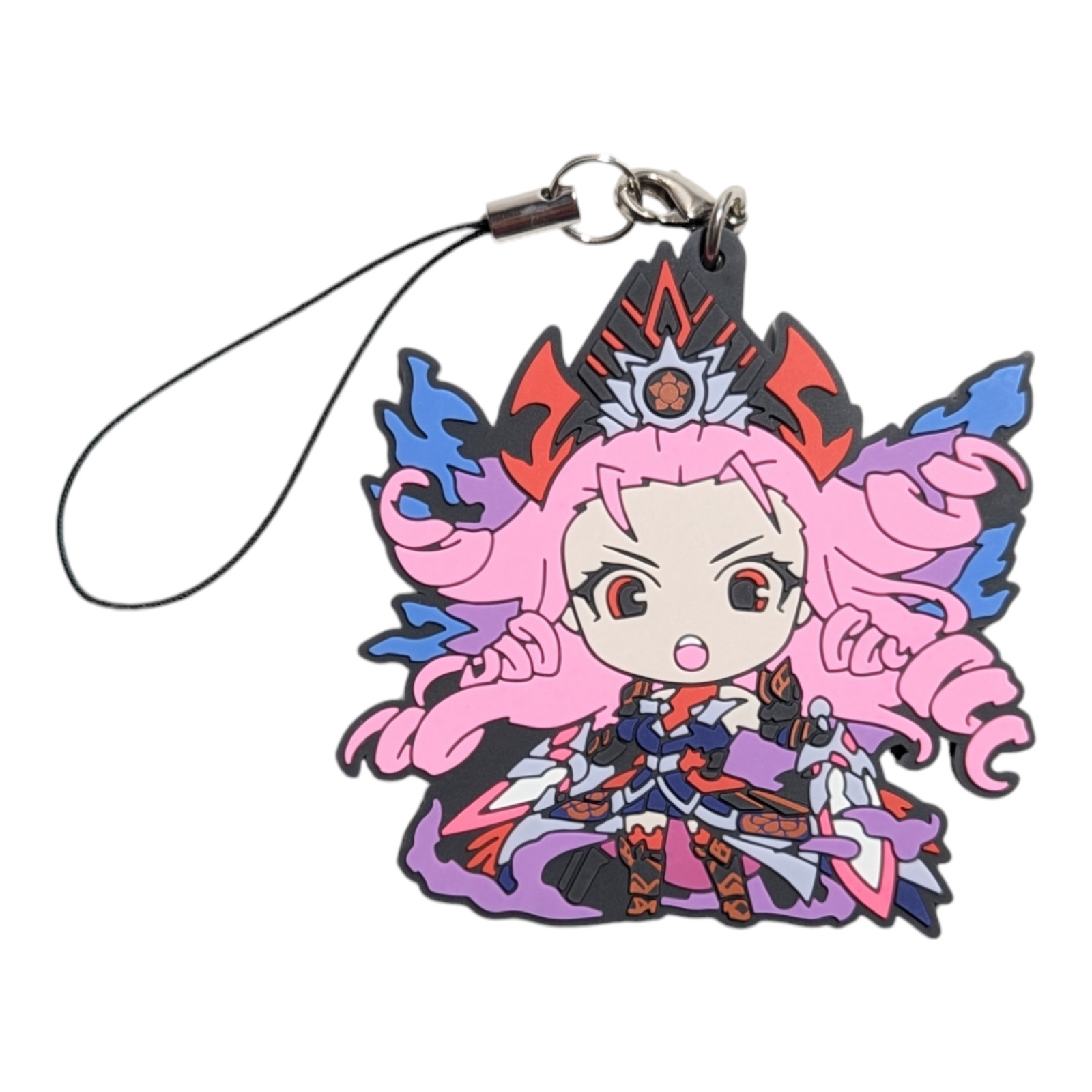 Monster Strike Oda Nobunaga Transcension Capsule Rubber Mascot Keychain Bandai