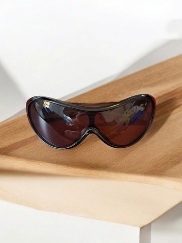 Spalding Vintage 1990s Wrap Sunglasses Black/Brown Frame Brown Tint SP52190 CE. - Picture 3 of 18