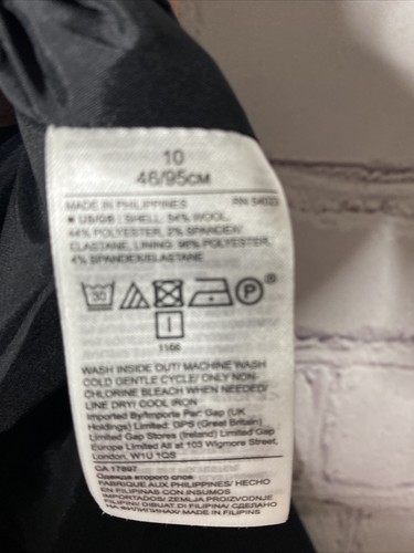 NEU Banana Republic waschbar italienische Wolle-BD Stretch Bleistiftrock Seitenschlitz 10 - Bild 13 von 13