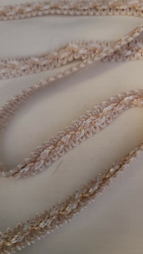 IVORY WHITE FLAT GIMP TRIM BY THE YARD - Picture 3 of 3