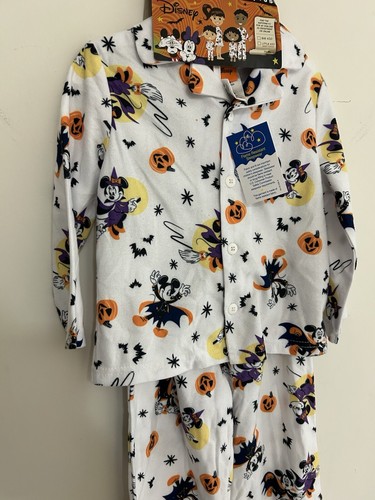 Juego de pijama de lana de manga larga de Disney para niños pequeños Mickey Minnie Halloween talla 3T - Imagen 6 de 6