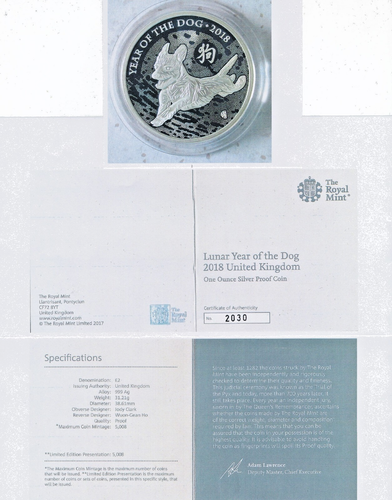 Great Britain, 2014 - 2025, Lunar (Shēngxiào) Series, 1oz Silver Proof Coins - Picture 12 of 19