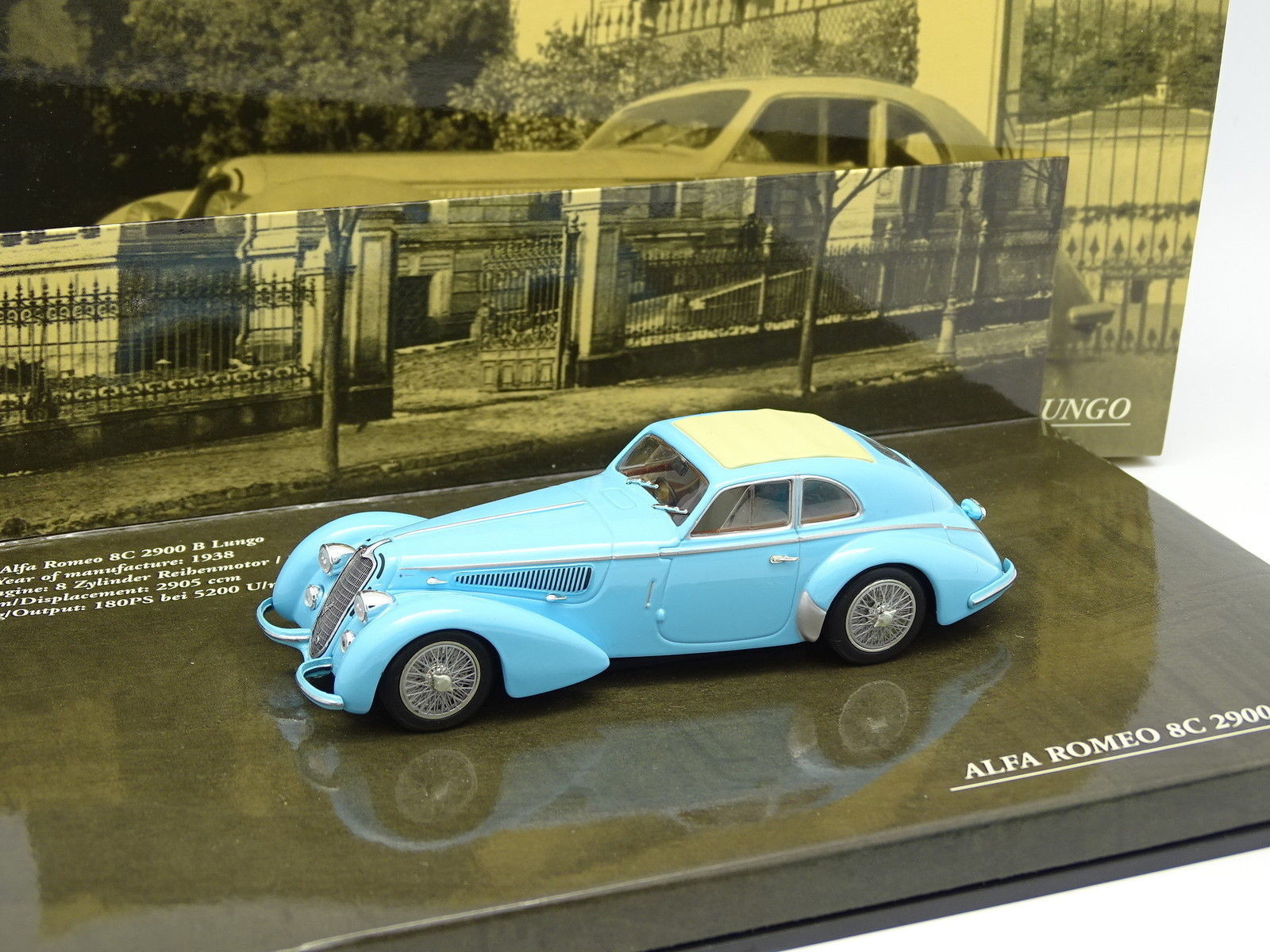 Minichamps 1 43 - Alfa Romeo 8C 2900 B Lungo Blau Minichamps 1 43 - Alfa Romeo 8C 2900 B Lungo Blau