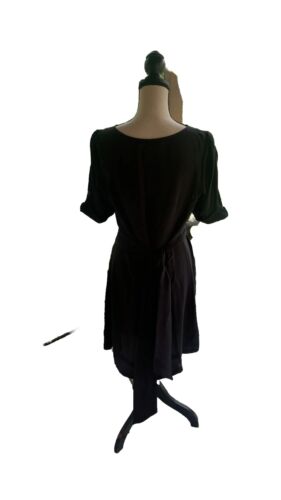Vestido de seda Balenciaga. Delantero/manga corta negro/plisado. Talla 10/Reino Unido 40 - Imagen 5 de 18