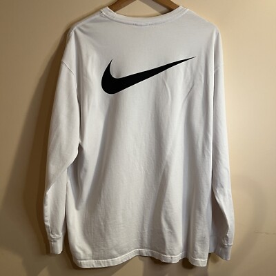 Nike X Stussy SS Link Logo Swoosh White Long Sleeve T-Shirt Nike X Stussy SS Link Logo Swoosh White Long Sleeve T-Shirt