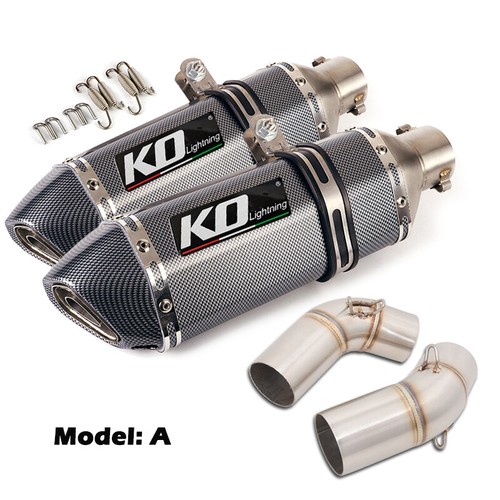 Silenciadores de tubo medio de escape doble motocicleta de 2" para Ducati Monster 696 795 796 1100 - Imagen 3 de 12