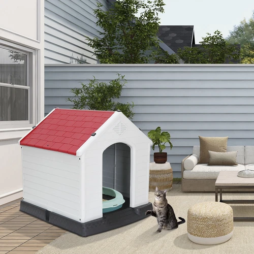 28 Zoll/32 Zoll H Outdoor Hundehaus wetterfest Tierheim Hundeheuche 4 Farben - Bild 27 von 73