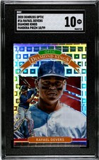 2020 Donruss Optic #16 Rafael Devers PANDORA PRIZM /99 SGC 10 GEM MINT