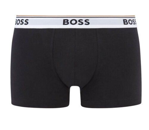 Hugo Boss Mens Boxer Shorts BOSS 3 Pack Logo Branded Stretch Boxers in Black - Picture 3 of 8
