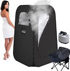 Full Size Portable Steam Sauna Personal Home Spa w/ Remote with Big Sauna Chair