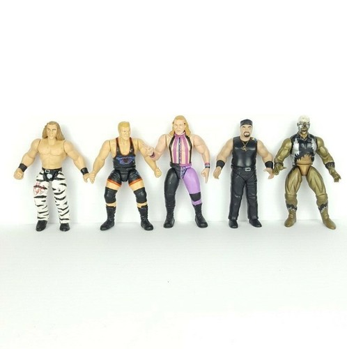 5 Vintage 1990s WWE WWF Wrestlers Wrestling Action Figures Jakks Pacific Shawn - Afbeelding 1 van 12