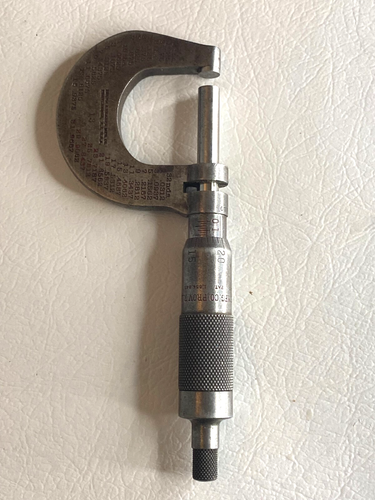 THE L.S. STARRETT CO. No. 13 Micrometer Machinist Tool Pat R.I. USA Vintage - Picture 4 of 7