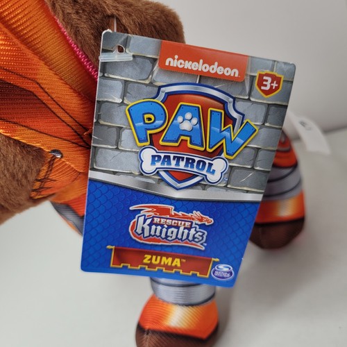 PAW PATROL Caballeros de Rescate ZUMA PELUCHE 8" Casco Visera 2022 NUEVO Naranja Nickelodeon - Imagen 7 de 7
