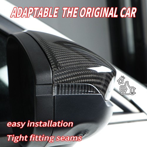 Passend für Audi A3 2021-2024 Seiten Rückspiegel Abdeckung Kappe Glanz Kohlefaser - Bild 5 von 8