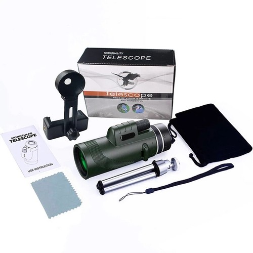 80X100 HD Monocular Telescope Long Range Zoom With Tripod Phone Clip For Outdoor - Picture 3 of 12