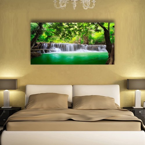 Wall Art Waterfall Tree Landscape Picture Canvas Wall Art Print Paintings Mod... - Picture 7 of 9