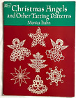 Christmas Angels &Other Tatting Pattern Book Snowflake Snowman Wreath Oval Doily