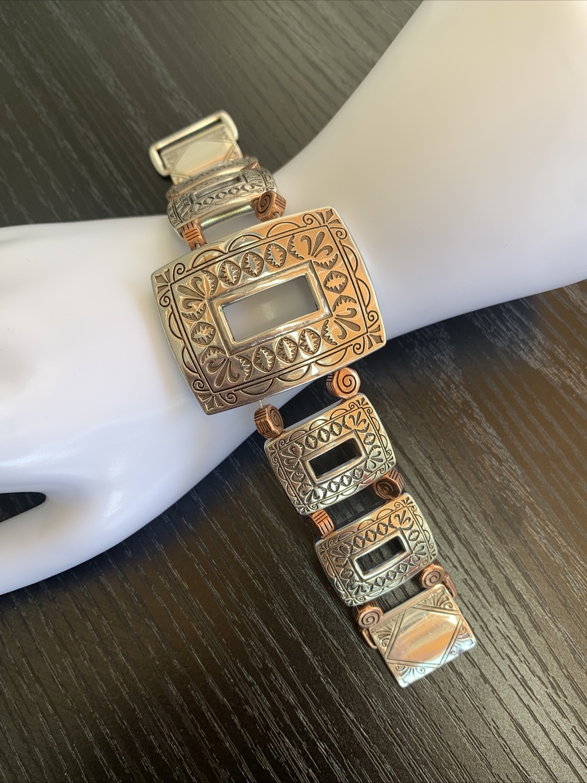 Signed Brighton Quality Silver Copper Southwester… - image 11