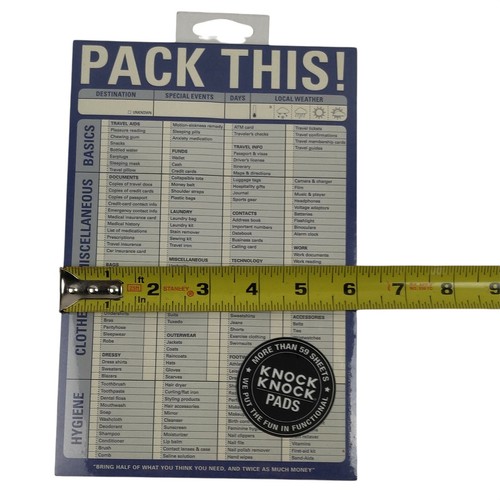 Knock Knock Pads Pack This Notepad - Picture 4 of 4