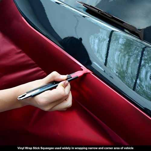 2 in 1 Vinyl Wrap Cutter Knife & Wrap Stick Squeegee Dual Heads 30° Blade Razor - Picture 5 of 7