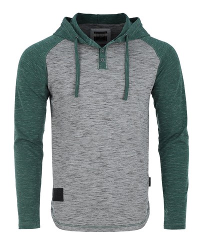 Sweatshirt Hoodie - Langarm Sport Freizeit Aktiv Hip Hop Raglan Henley - Bild 26 von 27