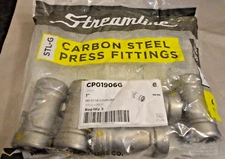BAG OF 5 - STREAMLINE STL-G CARBON STEEL PRESS FITTING / CP01906G