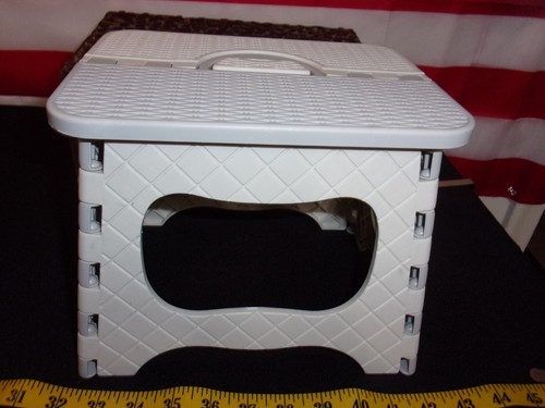 Folding Step Stool - 9" Kids and Adults Fold Up, Collapsible, Durable, Compact - Picture 8 of 16