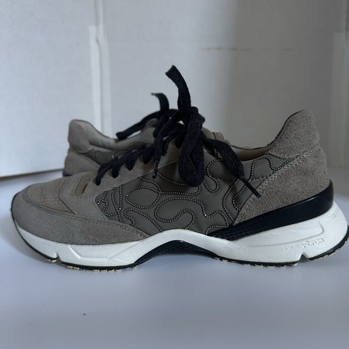 Brunello Cucinelli Gold Leather Monilli Beads Sneakers IT39.5 9.5 Clean Good - Picture 9 of 24