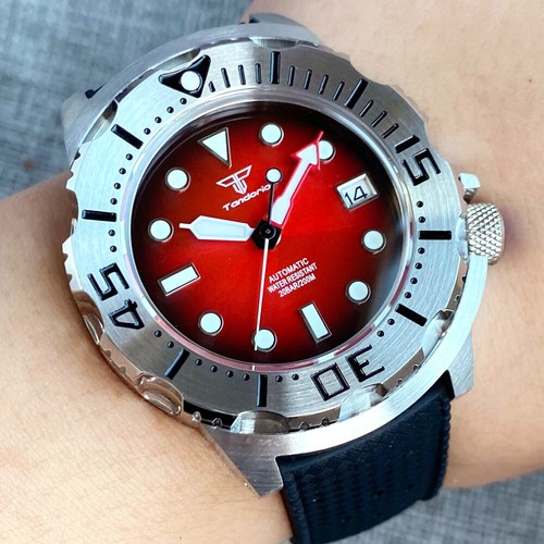 42 mm Tandorio 200M Buzo AR Cristal de Zafiro Monster NH35A Reloj para Hombre Esfera Sunburst - Imagen 13 de 31