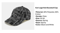 Karl Lagerfeld Unisex Adjustable Baseball Cap One Size, Iconic Logo, Stylish Fit 3