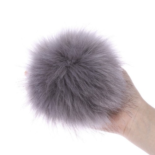 6Pcs Faux Fur Pom Poms 12 cm Soft Fluffy Pompom Balls with Snap Button DIY Decor - Picture 10 of 12
