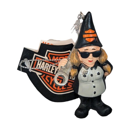 3 Harley Davidson Christmas Tree Garden Gnome Hanging Ornament Wrench Hat Shirt - Picture 2 of 10